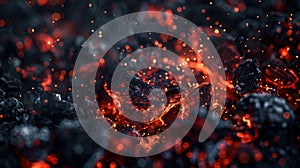 The Glowing Burning Coals. AI generated