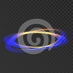 Glowing Circle Mystic Shine Frame Effect Vector