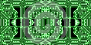 Glowing circuits for your sci-fi projects, cyber circuits, cyberpank,seamless high definition pattern. Realistic circuit boards