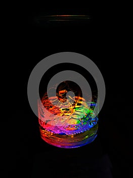 Glowing colourful bubbles