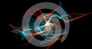 Glowing cosmic vortex or super nova illustration. Abstract creative modern colorful wide background. Neon glowing twisted cosmic