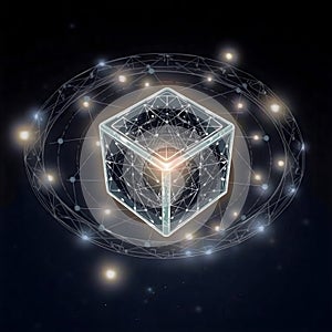 Orange-Gold AI Data Cube with Orbit Network