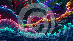 glowing 3D illustration of an enzymes role.