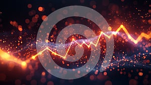 Glowing Data Graph photo