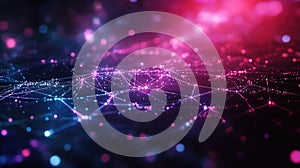 Digital network connecting data points in abstract space