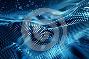 Glowing Data Veins Abstract Techscape with Digital Flow Patterns photo