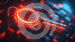 Glowing Digital Key for Securing Encrypted Files