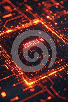 Glowing digital padlock, concept of cybersecurity and data protection