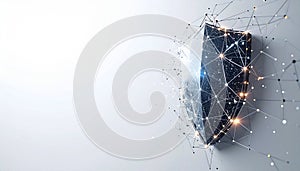 Cybersecurity Shield Protecting a Digital Network