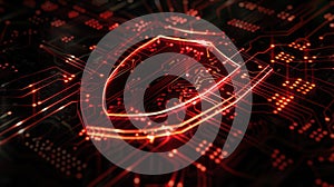 The Glowing Cybersecurity Shield.AI generated image