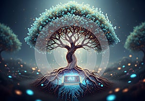 Digital AI tree.