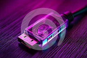 Neon DisplayPort Cable