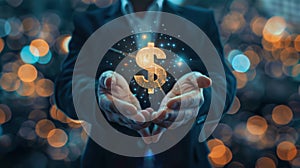 The Glowing Dollar Sign.AI generated image