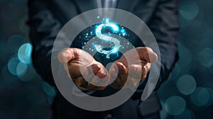 The Glowing Dollar Symbol.AI generated image