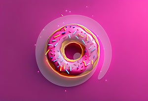 Glowing Donut 4k Wallpaper