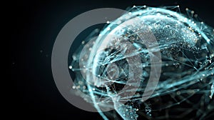 glowing earth network connection