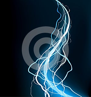 Glowing electricity traces