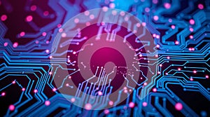 Glowing electronic circuit for quantum computing