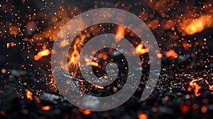 The Glowing Hot Embers.AI generated image