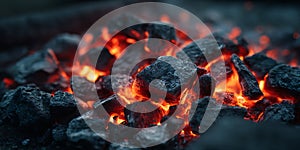 Glowing Embers Coal Fire Texture and Background