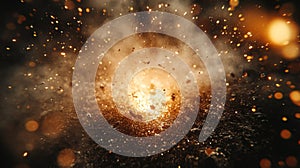 Glowing Embers and Sparks Exploding Upwards