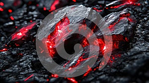 Glowing Embers, Volcanic Rock Texture