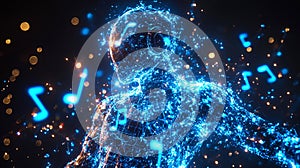 Musical human silhouette