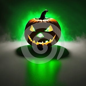 Glowing Evil Pumpkin Jack-O-Lantern for Halloween