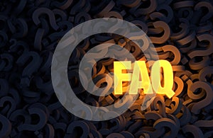 Glowing FAQ in Dark Sea of Questions