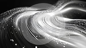 Fiber optics lines creating data stream flow