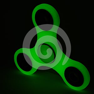 Glowing fidget spinner to relax, relieve stress, play