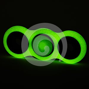 Glowing fidget spinner to relax, relieve stress, play