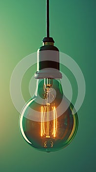 Glowing filament of an Edison light bulb