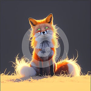 Glowing Fox, Awaiting Dawn