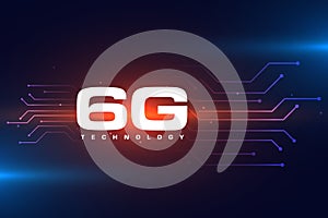 glowing 6g ultra fast telecom network tech background photo