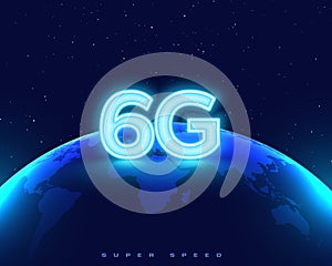 glowing 6g wireless telecom network global technology backdrop