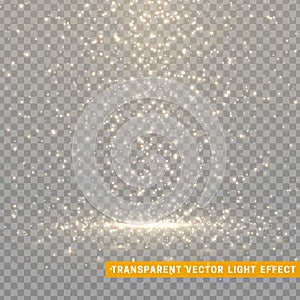 Glowing glitter light effects isolated realistic.