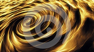 Glowing Gold Abstract Whirlpool Swirl Background