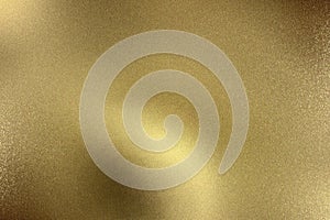 Glowing gold wave metal plate, abstract texture background