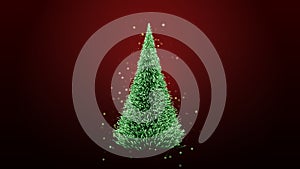 Glowing green christmas tree