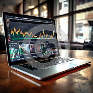 Glowing Growth Chart of Investments