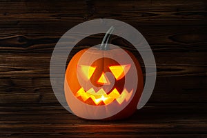 Glowing Halloween pumpkin