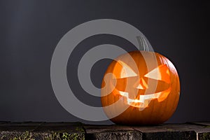 Glowing Halloween pumpkin