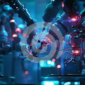 Through the glowing haze of nanobot-infused operating theaters photo