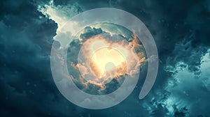 The Heart in Clouds.AI generated image
