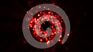Glowing Hot Accretion Disk Orbiting Around Supermassive Black Hole - 4K Seamless Loop Motion Background Animation