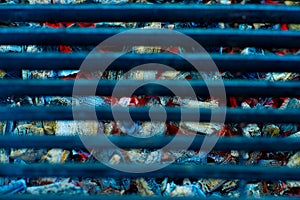 Glowing hot coal in a barbeque..