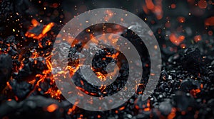 The Glowing Hot Coals.AI generated image