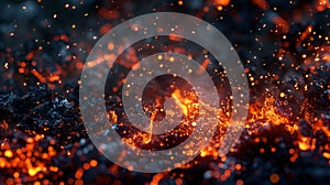 The Glowing Hot Embers.AI generated image
