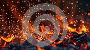 The Glowing Hot Embers.AI generated image